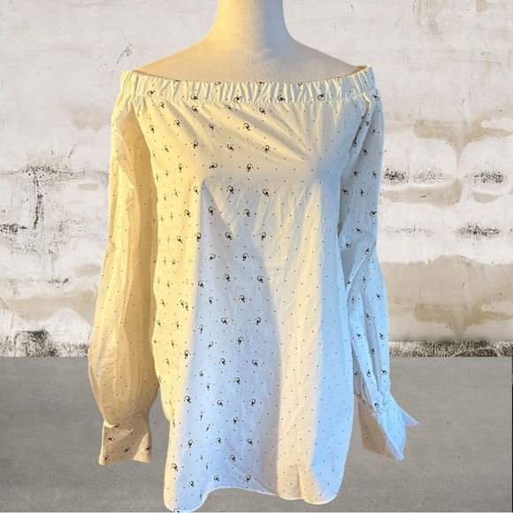 Silvia Tcherassi Women's Off-Shoulder White Blouse Size Medium - Picture 1 of 5